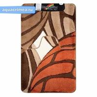 Коврик в ванную DELUXE 01 двойной КОРИЧНЕВЫЙ 60х100 + 50х60см, 100% полиэстер, ворс 17мм